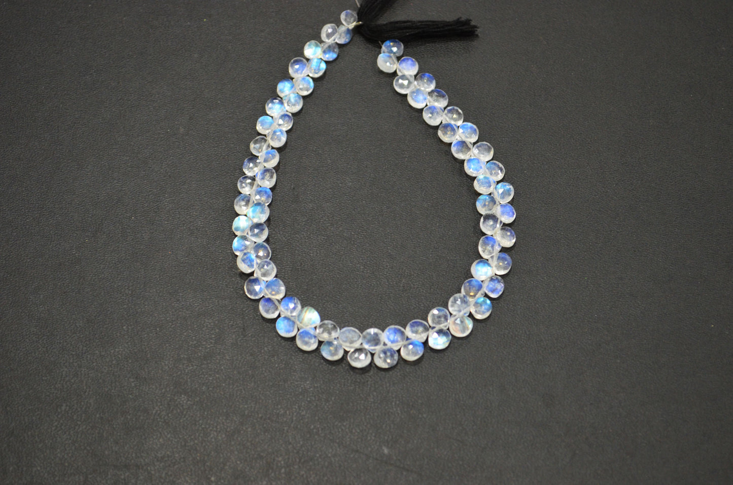 Natural Rainbow Moonstone Heart Shape Beads , 9 Inches , 4.50x4.50 - 5x5 mm , 32215
