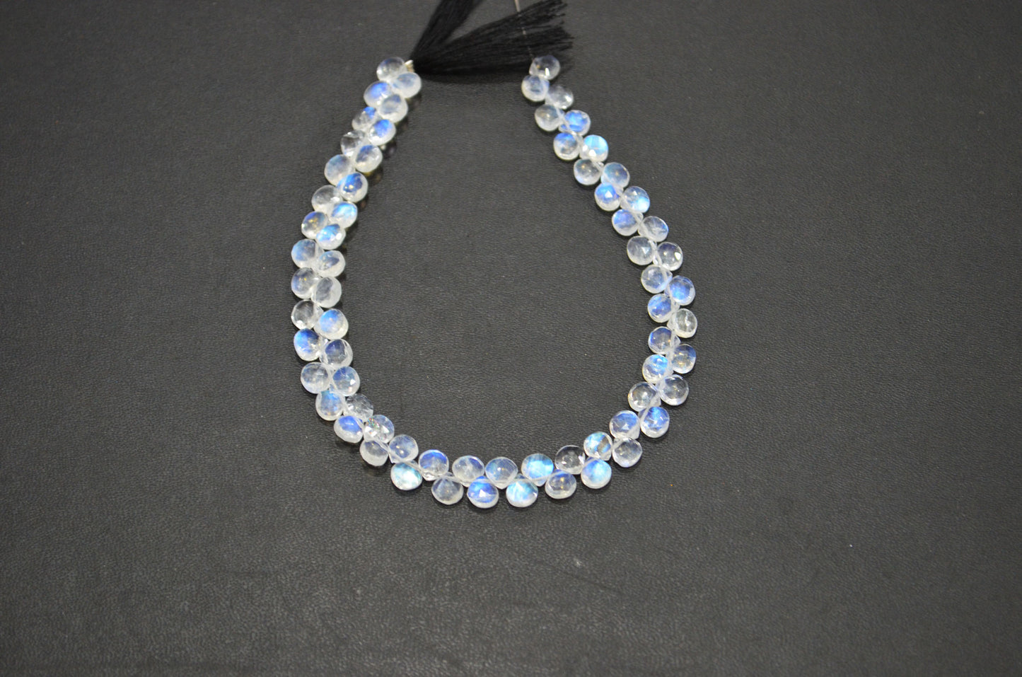 Natural Rainbow Moonstone Heart Shape Beads , 9 Inches , 5.50x5.50 - 6x6 mm , 32219