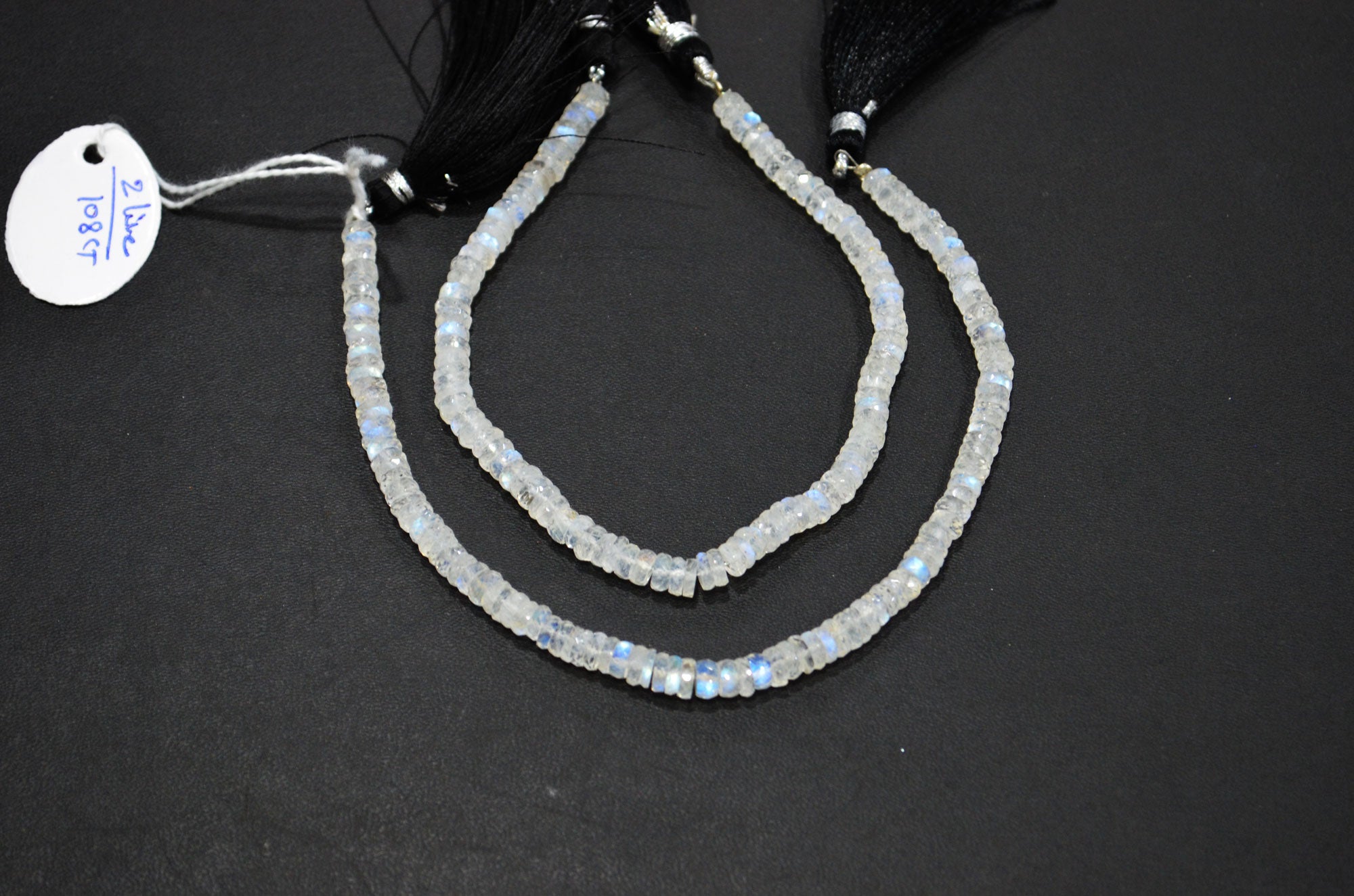 Natural Rainbow Moonstone Heishi Tyre Shape Beads , Sold By Strand , 8 Inches , 5 mm , 32231