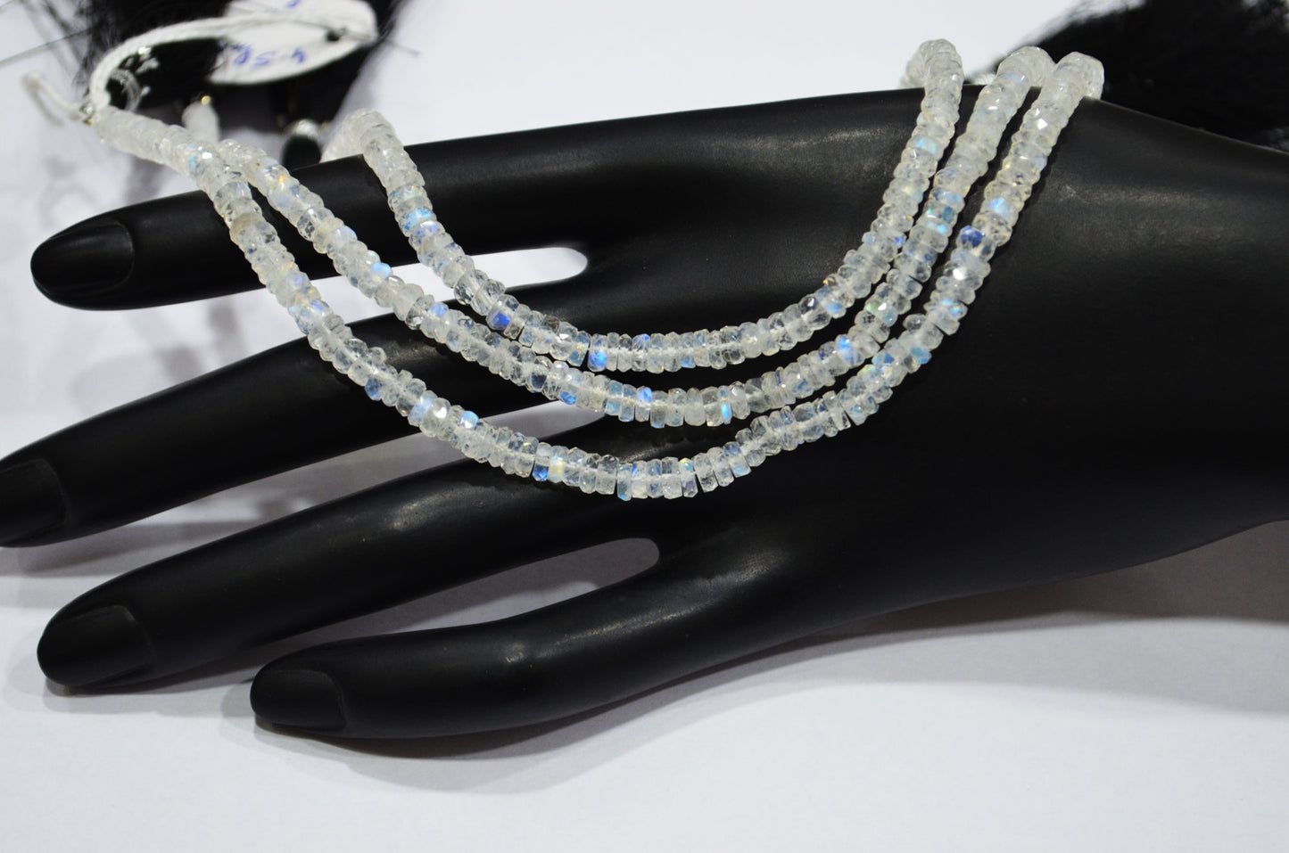 Natural Rainbow Moonstone Heishi Tyre Shape Beads , Sold By Strand , 8 Inches , 4.50 mm , 32233