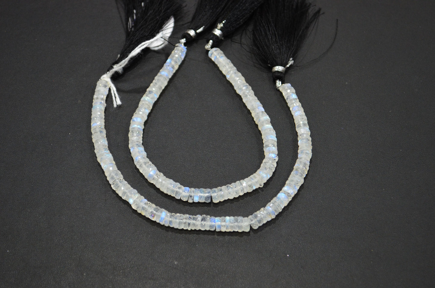 Natural Rainbow Moonstone Heishi Tyre Shape Beads , Sold By Strand , 8 Inches , 6.25 mm , 32237