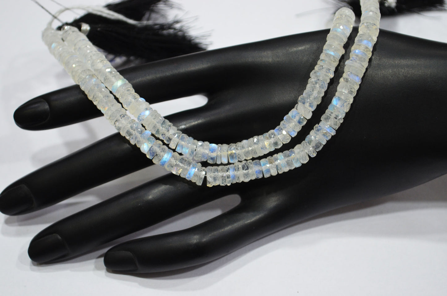 Natural Rainbow Moonstone Heishi Tyre Shape Beads , Sold By Strand , 8 Inches , 6.25 mm , 32237