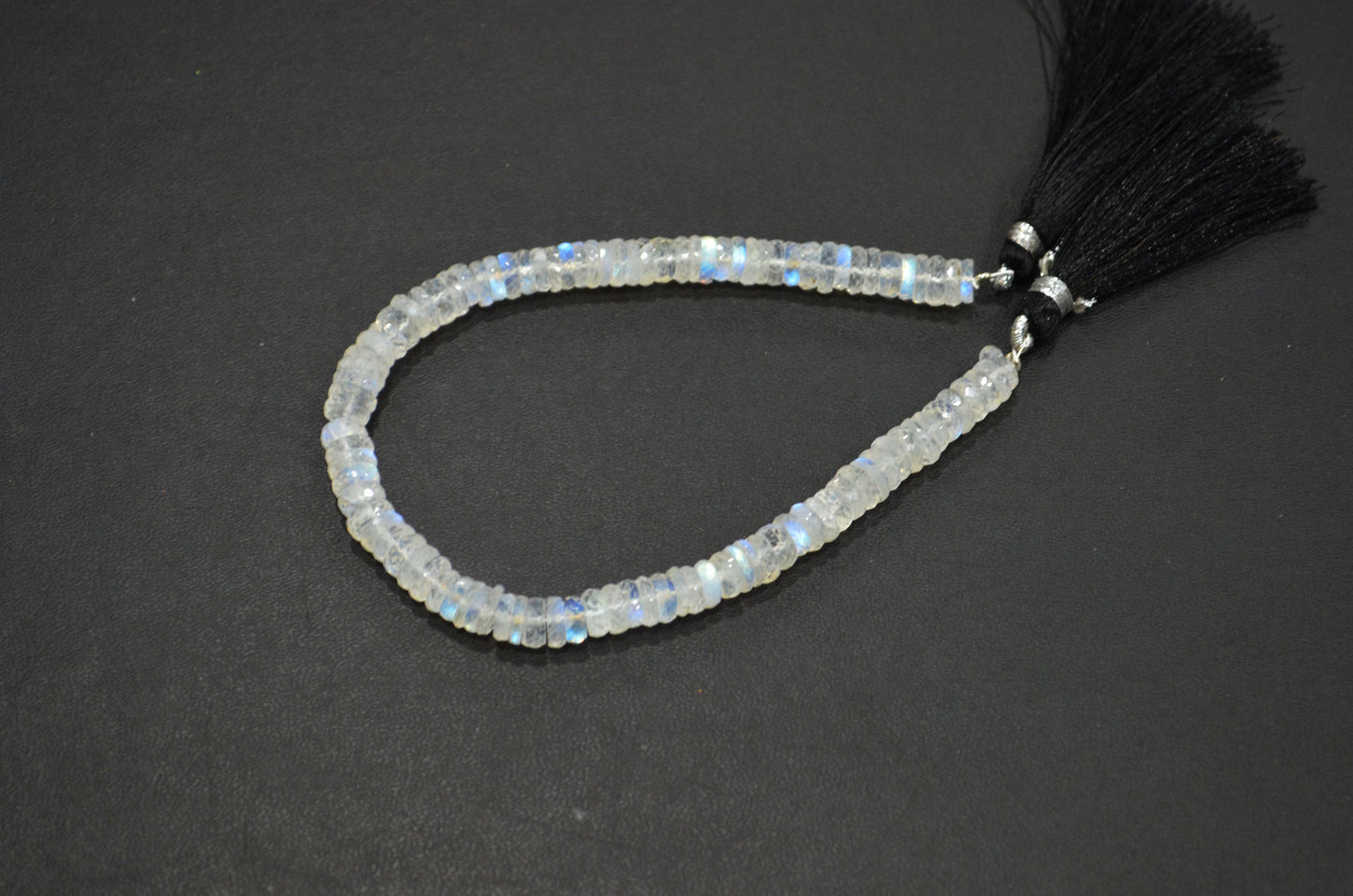 Natural Rainbow Moonstone Heishi Tyre Shape Beads , Sold By Strand , 8 Inches , 6.25 mm , 32237