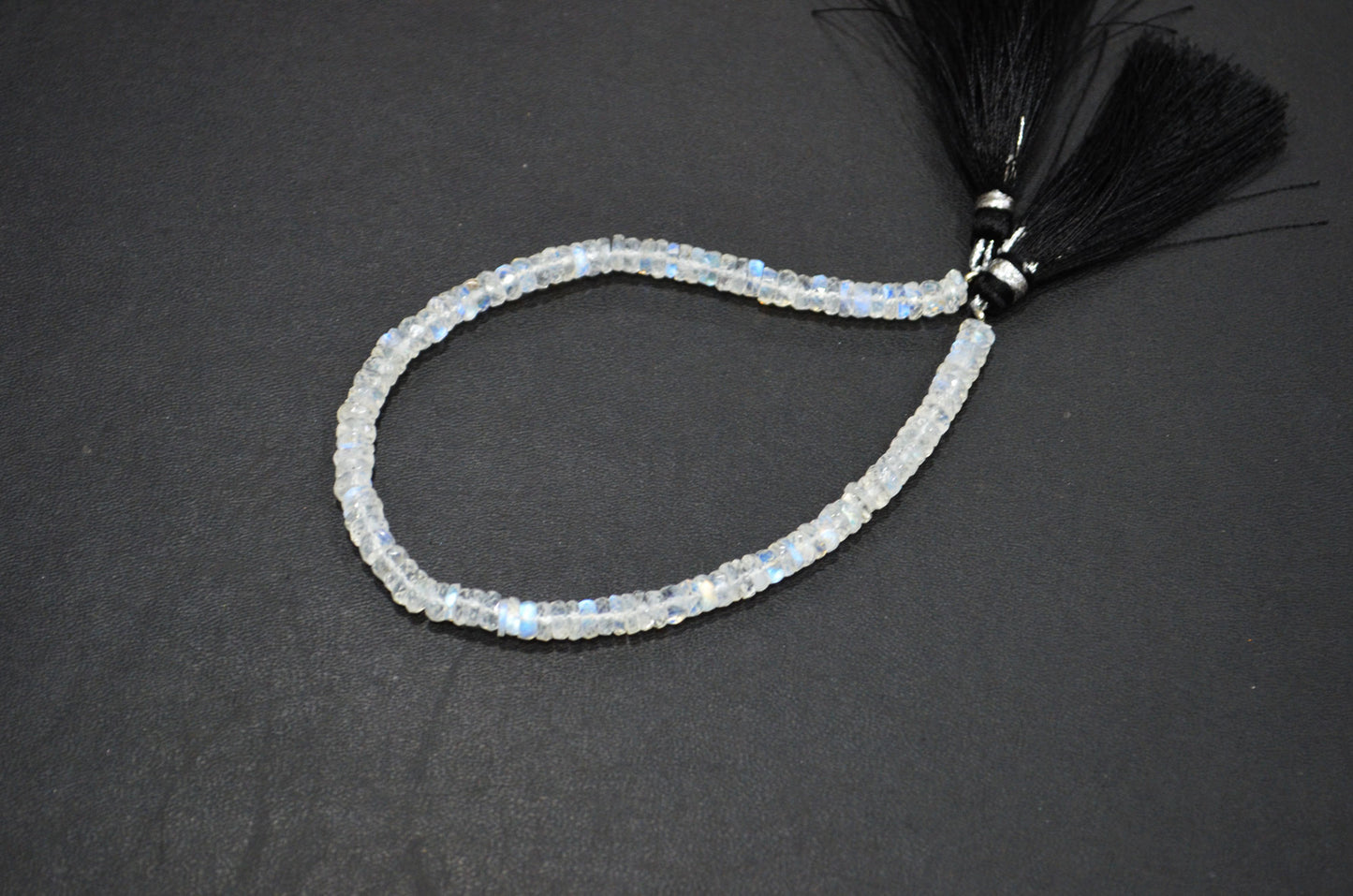 Natural Rainbow Moonstone Heishi Tyre Shape Beads , Sold By Strand , 8 Inches , 4.75 mm , 32239
