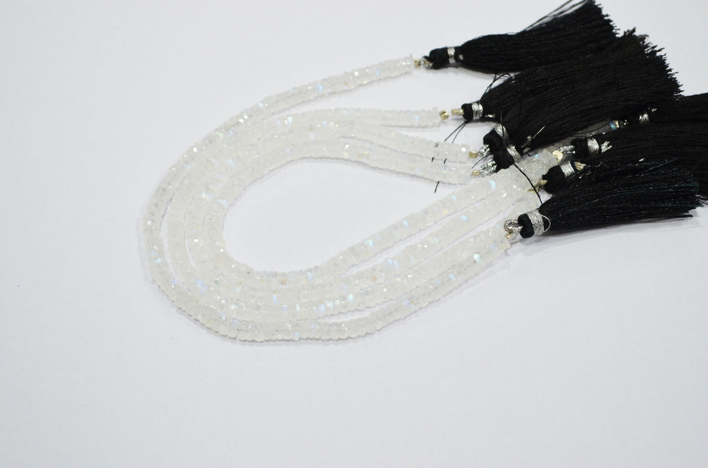Natural Rainbow Moonstone Heishi Tyre Shape Beads , Sold By Strand , 8 Inches , 4.75 mm , 32239