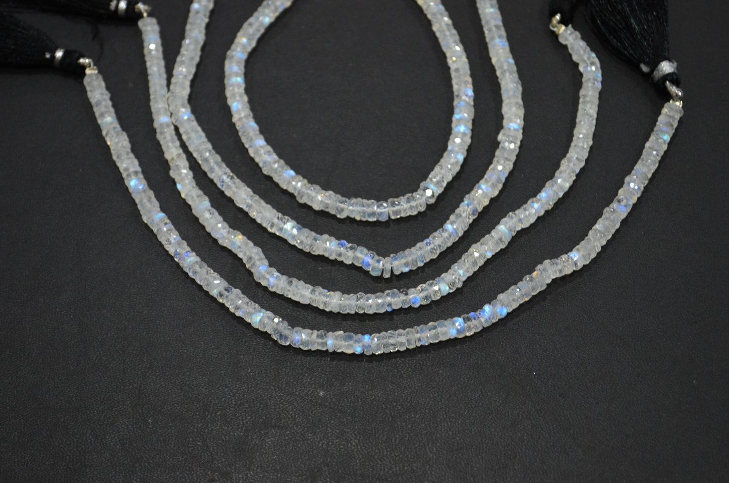 Natural Rainbow Moonstone Heishi Tyre Shape Beads , Sold By Strand , 8 Inches , 4.75 mm , 32239