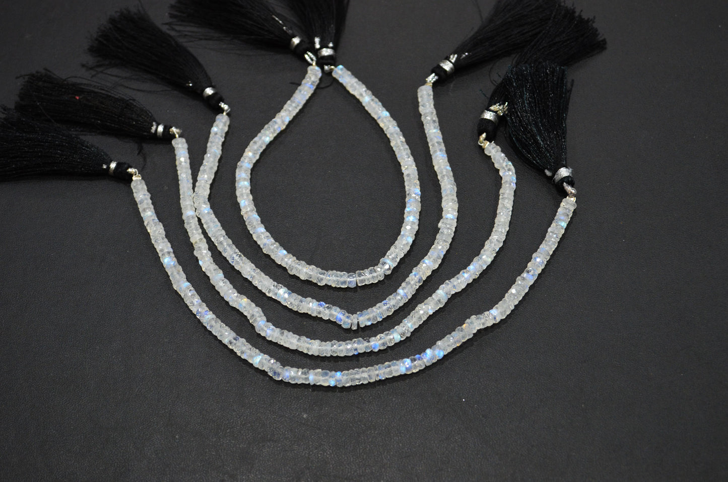 Natural Rainbow Moonstone Heishi Tyre Shape Beads , Sold By Strand , 8 Inches , 4.75 mm , 32239