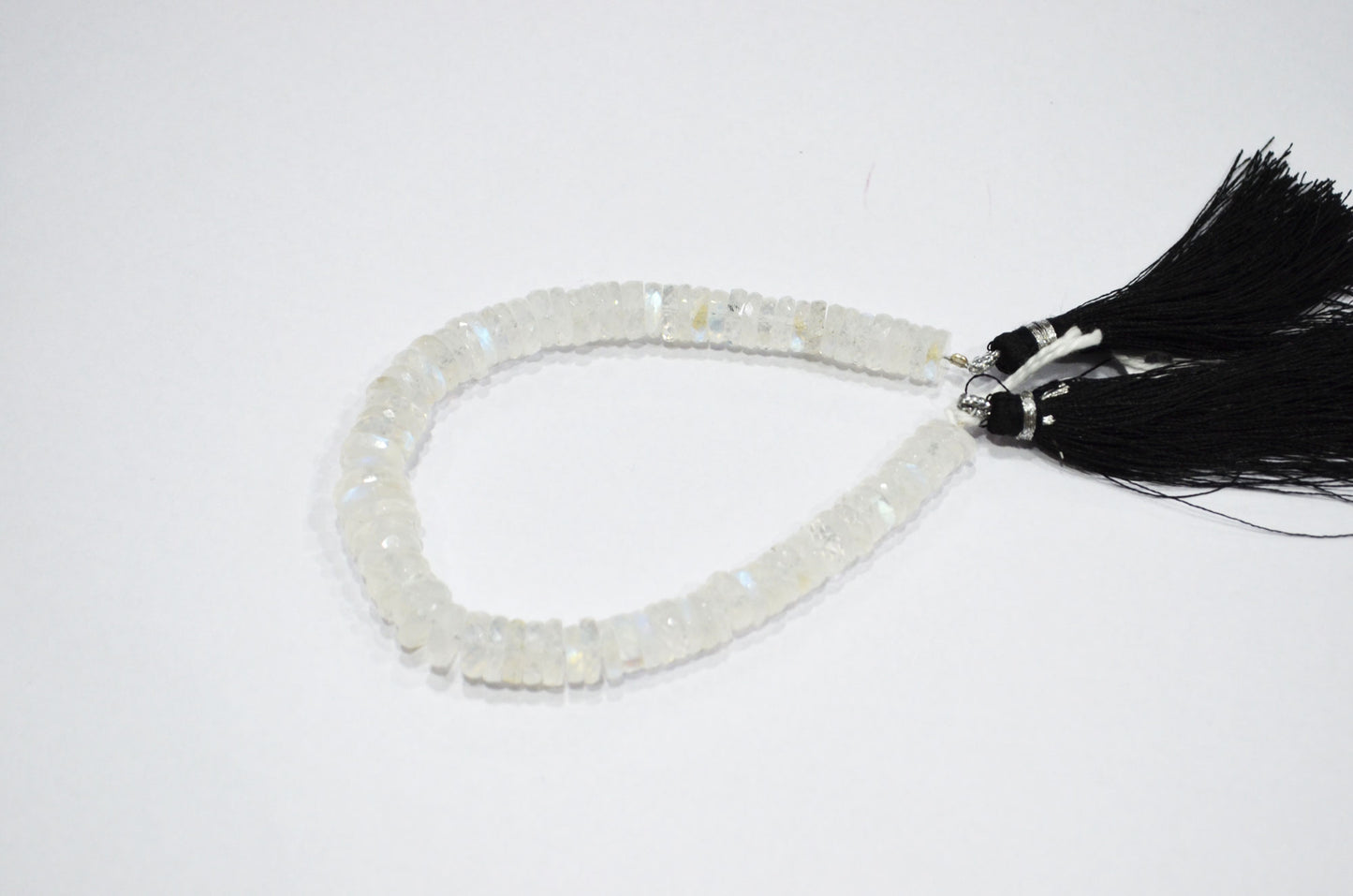 Natural Rainbow Moonstone Heishi Tyre Shape Beads , 7 Inches , 7 - 10 mm , 32241