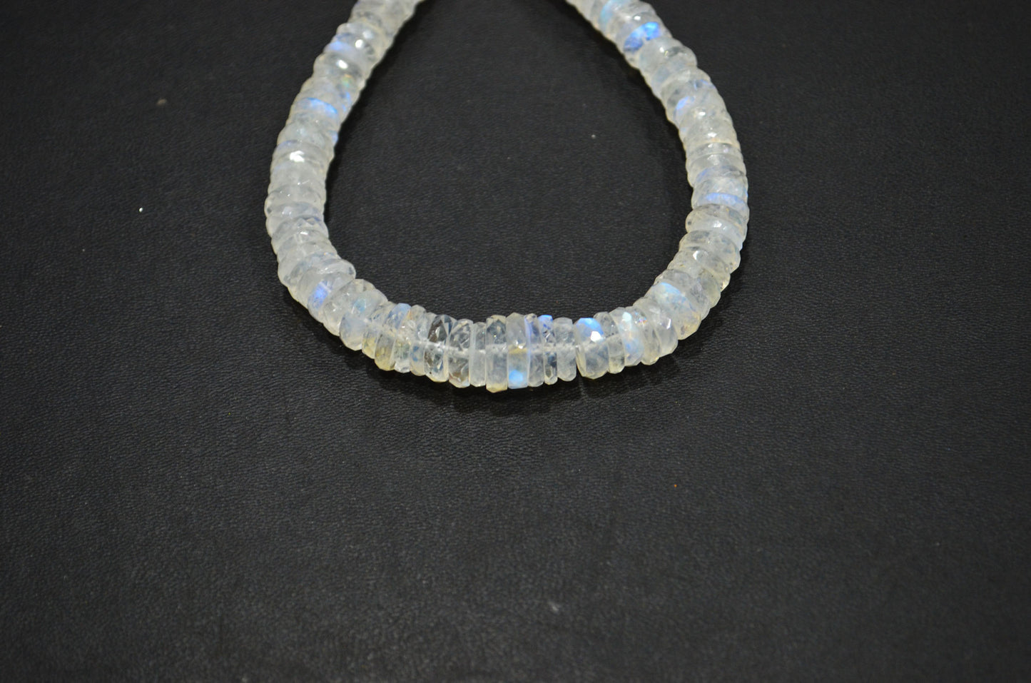 Natural Rainbow Moonstone Heishi Tyre Shape Beads , 7 Inches , 7 - 10 mm , 32241