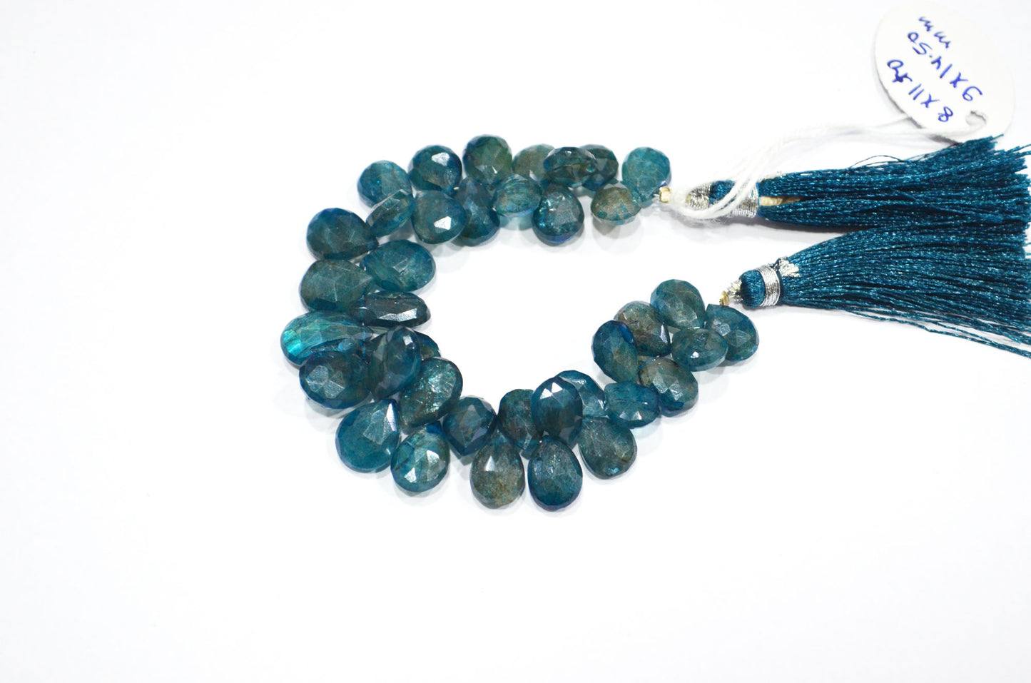 Apatite Color Coated Labradorite Pear Shape Beads , 5.50 Inches , 8x11 - 9x14.50 mm , 32252