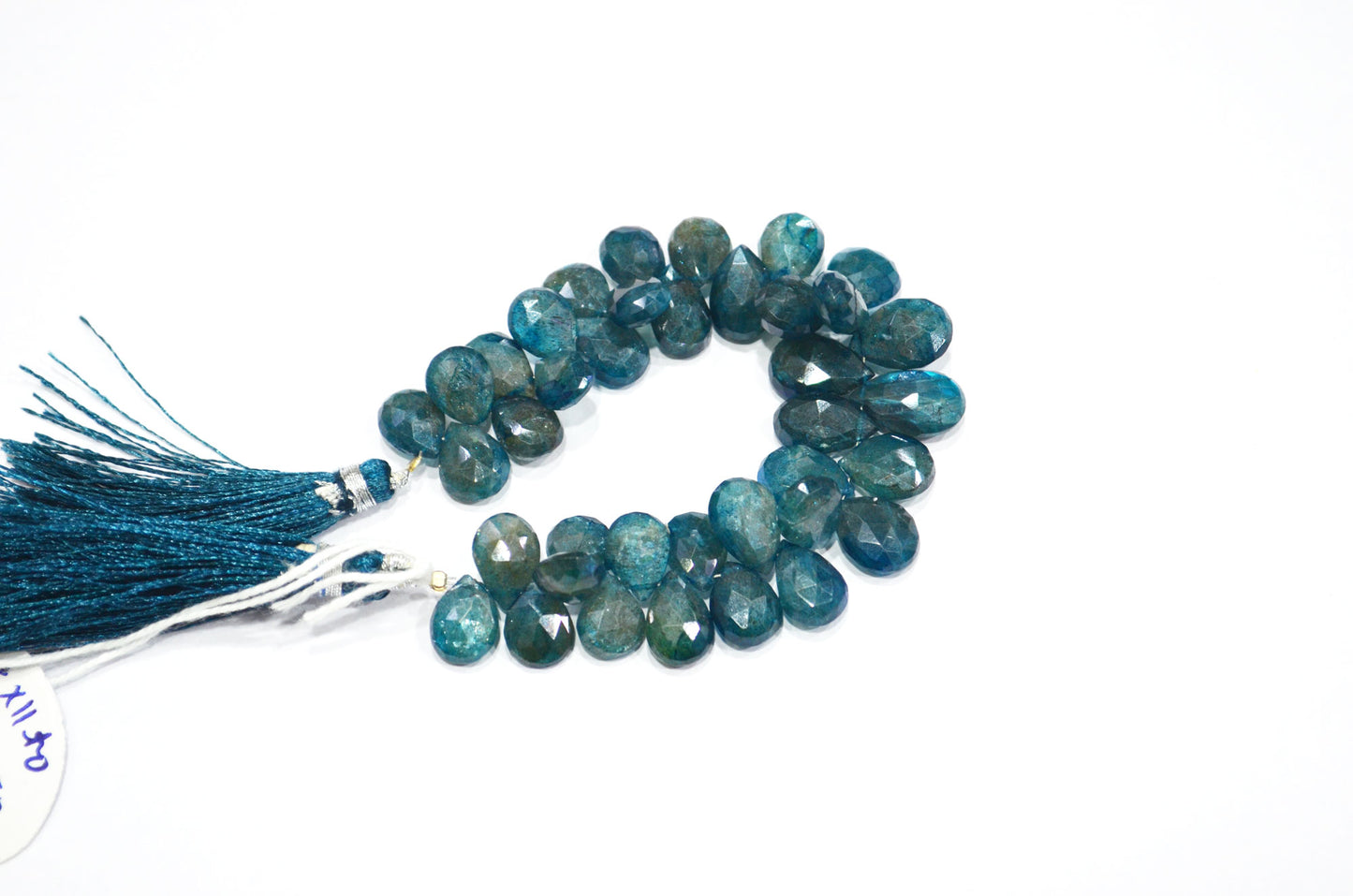 Apatite Color Coated Labradorite Pear Shape Beads , 5.50 Inches , 8x11 - 9x14.50 mm , 32252