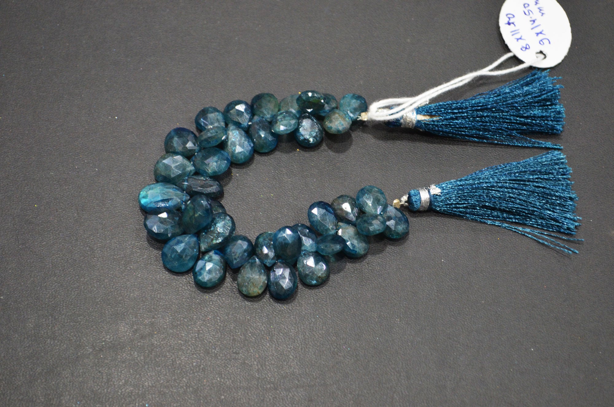 Apatite Color Coated Labradorite Pear Shape Beads , 5.50 Inches , 8x11 - 9x14.50 mm , 32252
