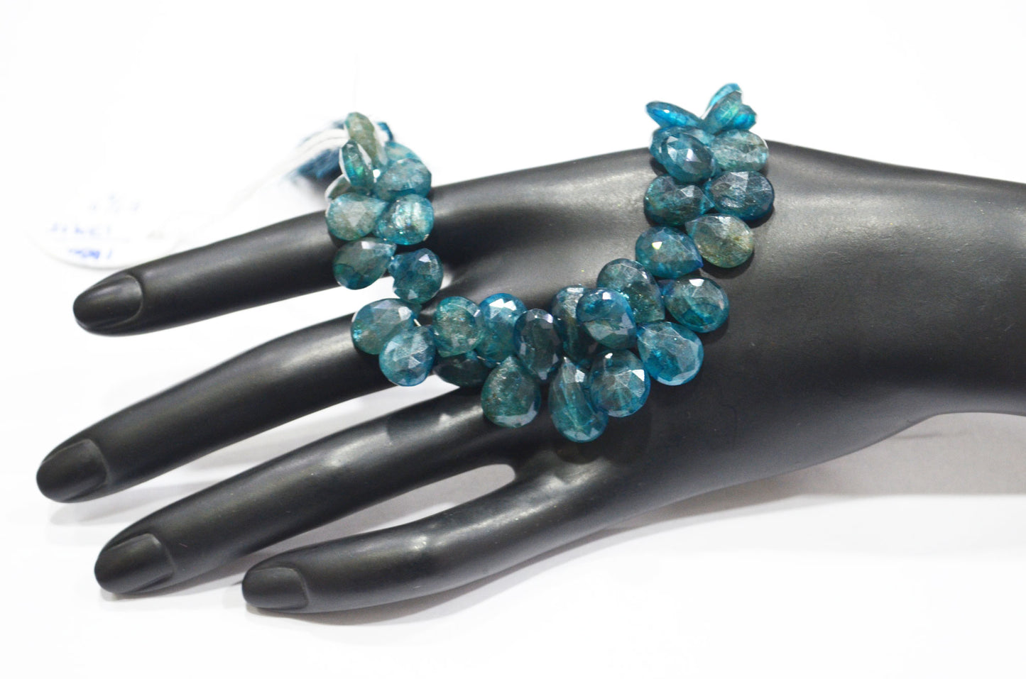 Apatite Color Coated Labradorite Pear Shape Beads , 5.50 Inches , 8x11 - 9x14.50 mm , 32252