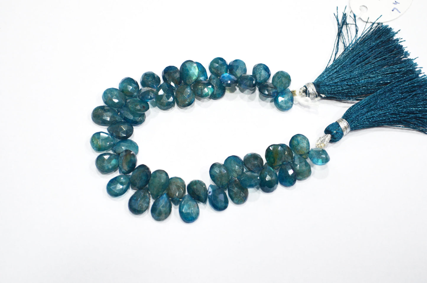 Apatite Color Coated Labradorite Pear Shape Beads , Sold By Strand , 7 Inches , 7.50x9.50 - 8.50x12 mm , 32253