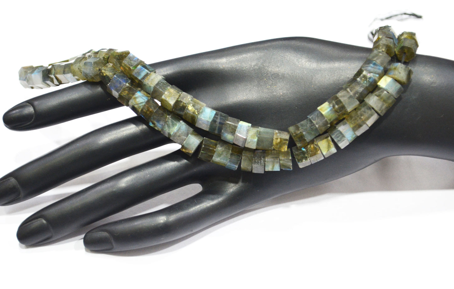 Labradorite Bolts Shape Beads , 18 Inches , 6.50 - 8 mm , 32264