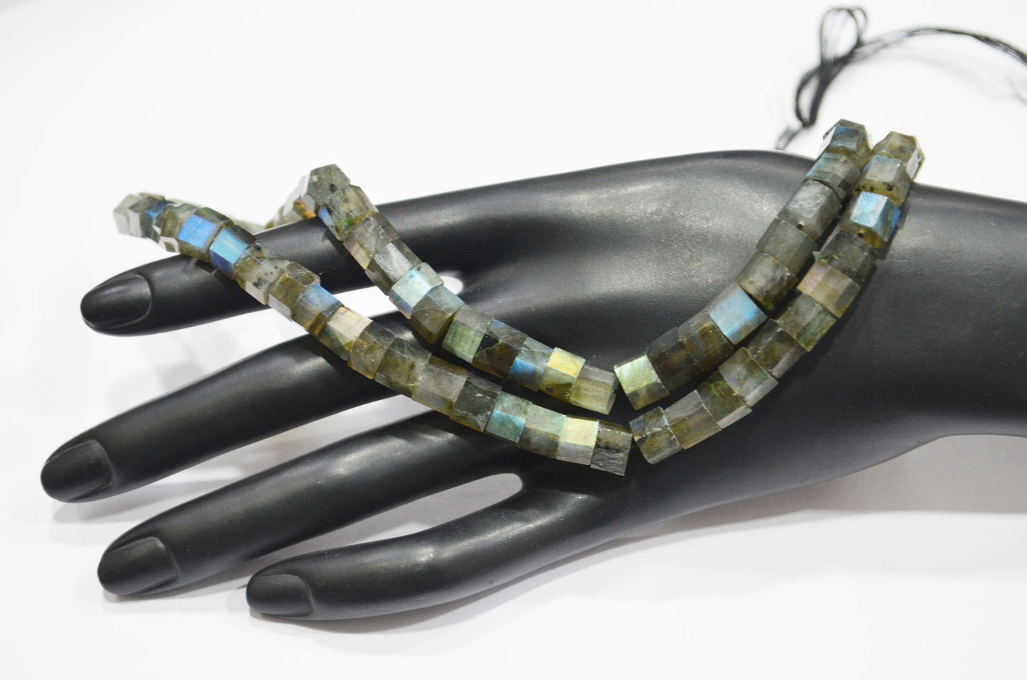 Labradorite Bolts Shape Beads , 18 Inches , 6 - 7.50 mm , 32265