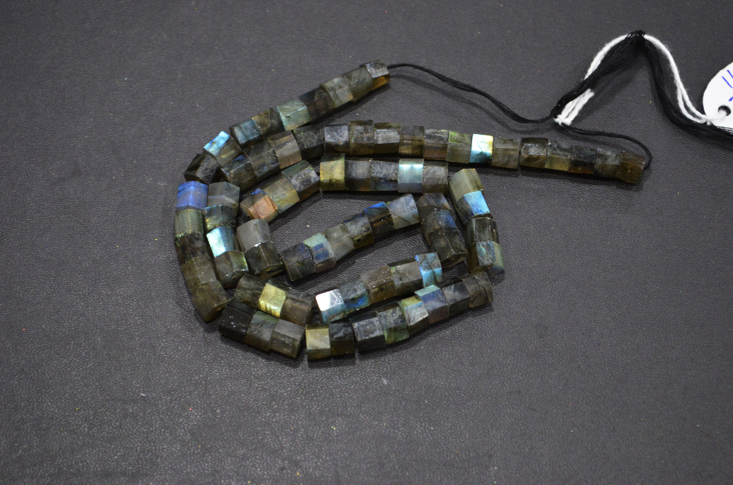 Labradorite Bolts Shape Beads , 18 Inches , 6 - 7.50 mm , 32265