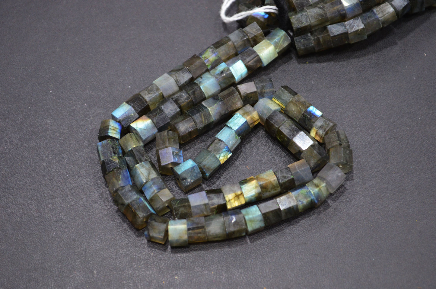 Labradorite Bolts Shape Beads , Sold By Strand , 18 Inches , 7.50 - 8 mm , 32267
