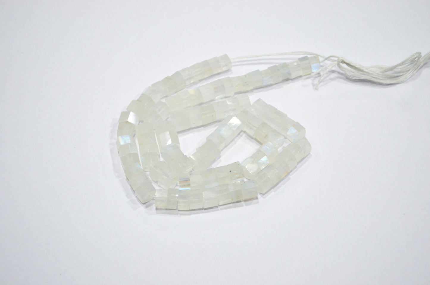 Natural Rainbow Moonstone Bolts Shape Beads , 17.50 Inches , 7 - 8 mm , 32269