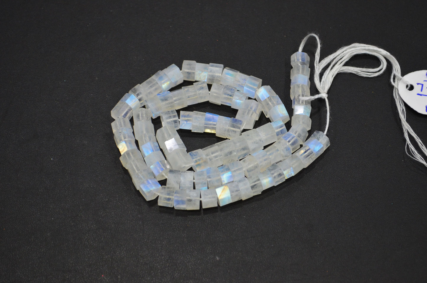 Natural Rainbow Moonstone Bolts Shape Beads , 17.50 Inches , 7 - 8 mm , 32269