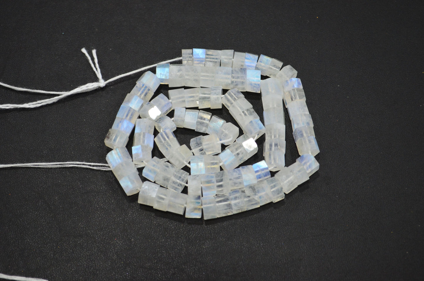 Natural Rainbow Moonstone Bolts Shape Beads , 17.50 Inches , 7 - 8 mm , 32269