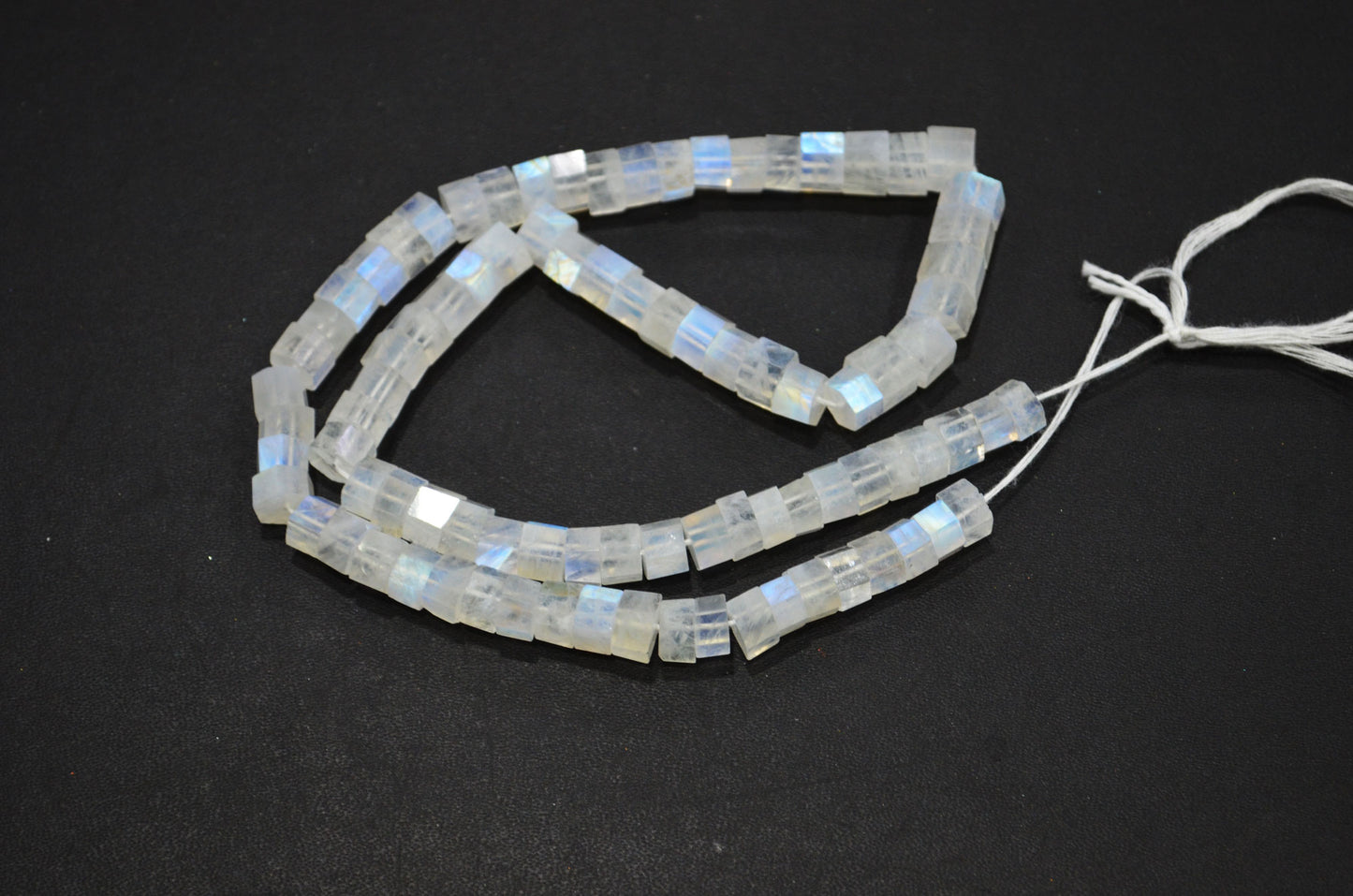 Natural Rainbow Moonstone Bolts Shape Beads , 17.50 Inches , 7 - 8 mm , 32269