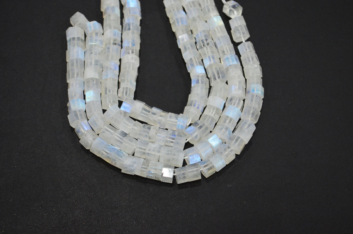 Natural Rainbow Moonstone Bolts Shape Beads , Sold By Strand , 18 Inches , 7.50 - 9 mm , 32271