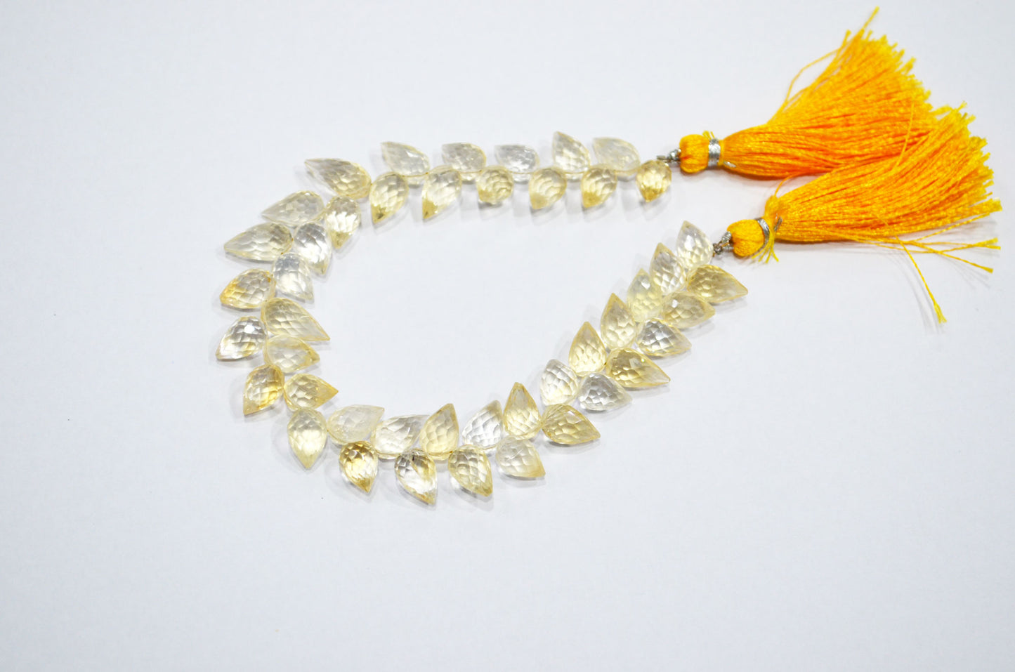 Natural Shaded Citrine Diagonal Drill Tear Drops Shape Beads , Sold By Strand , 8 Inches , 6.50x10.50 - 7x11.50 mm , 32278