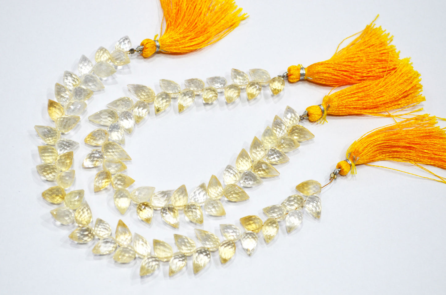 Natural Shaded Citrine Diagonal Drill Tear Drops Shape Beads , Sold By Strand , 8 Inches , 6.50x10.50 - 7x11.50 mm , 32278