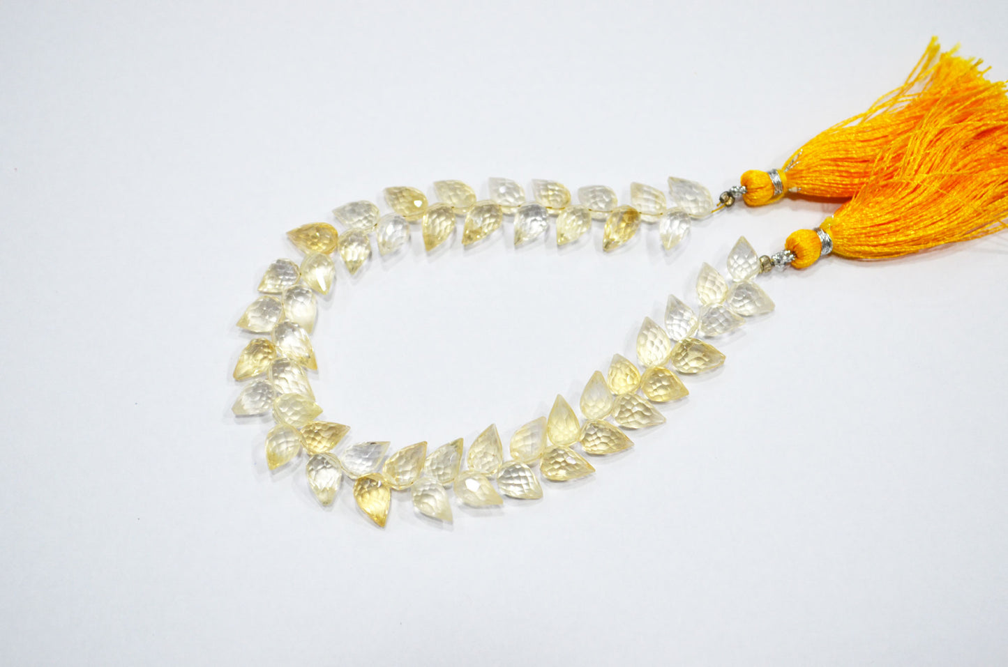 Natural Shaded Citrine Diagonal Drill Tear Drops Shape Beads , Sold By Strand , 8 Inches , 6x8 - 6x10 mm , 32280