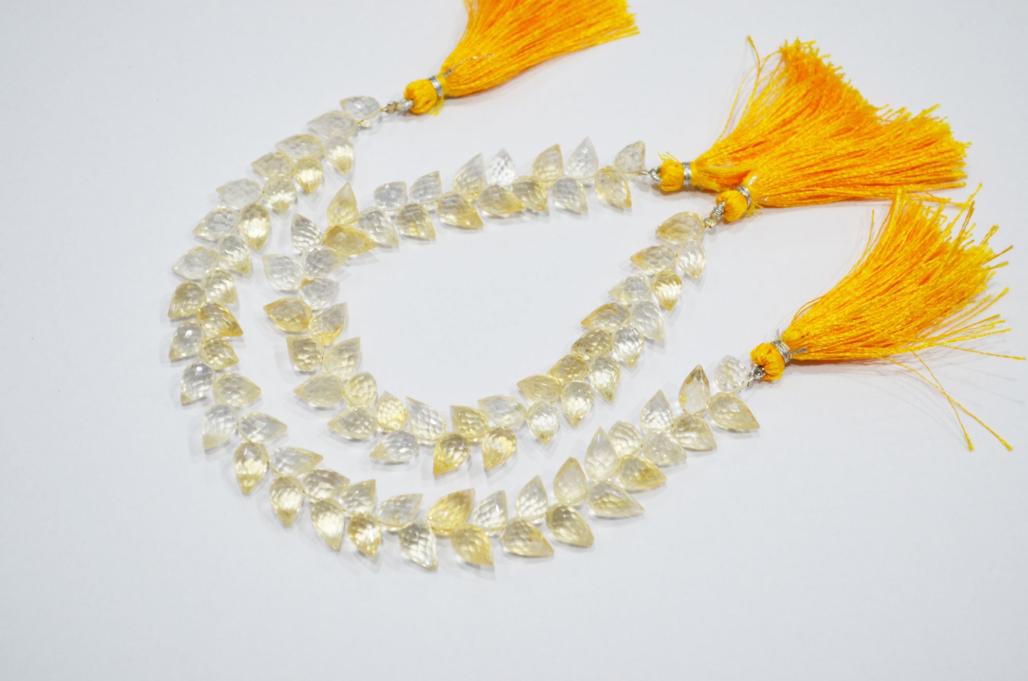 Natural Shaded Citrine Diagonal Drill Tear Drops Shape Beads , Sold By Strand , 8 Inches , 6.50x8.50 - 6.50x12 mm , 32281