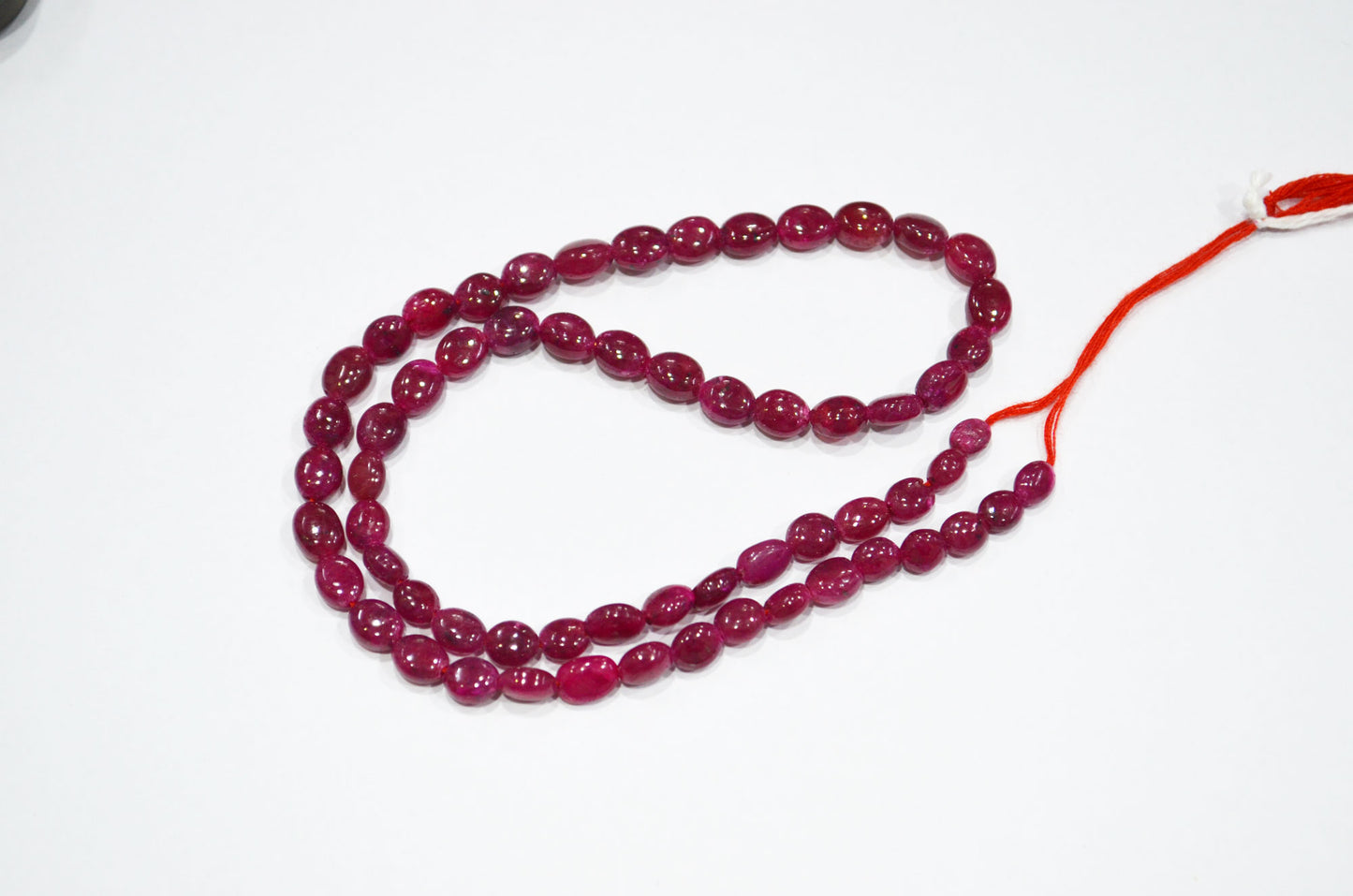 Dyed Ruby Oval Nuggets Shape Beads , 16 Inches , 5x6 - 6x7 mm , 32287