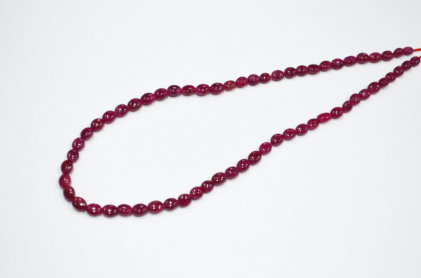 Dyed Ruby Oval Nuggets Shape Beads , 16 Inches , 5x6 - 6x7 mm , 32287