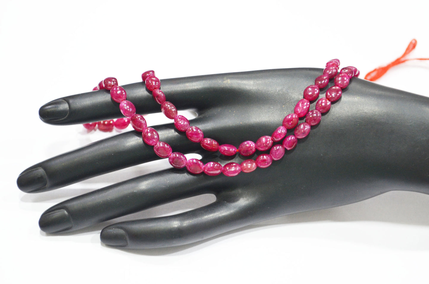 Dyed Ruby Oval Nuggets Shape Beads , 16 Inches , 5x6 - 6x7 mm , 32287