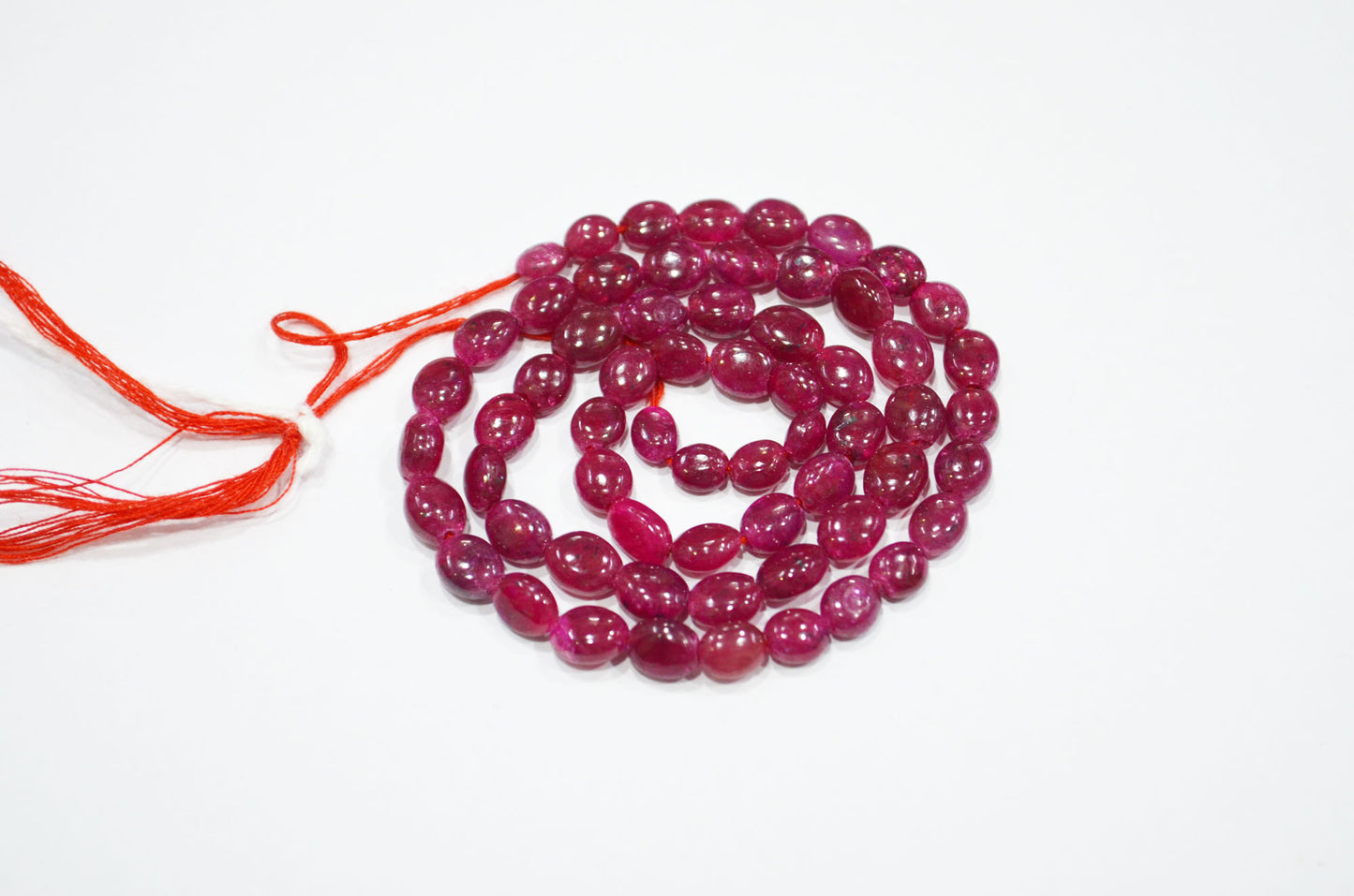 Dyed Ruby Oval Nuggets Shape Beads , 16 Inches , 5x6 - 6x7 mm , 32287