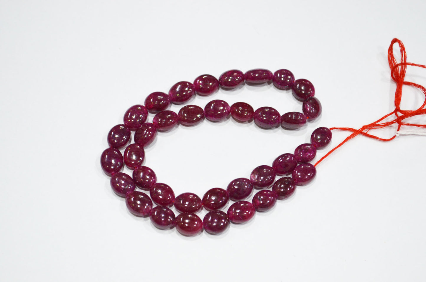 Dyed Ruby Oval Nuggets Shape Beads , 16 Inches , 8.50x10 - 9.50x13 mm , 32289