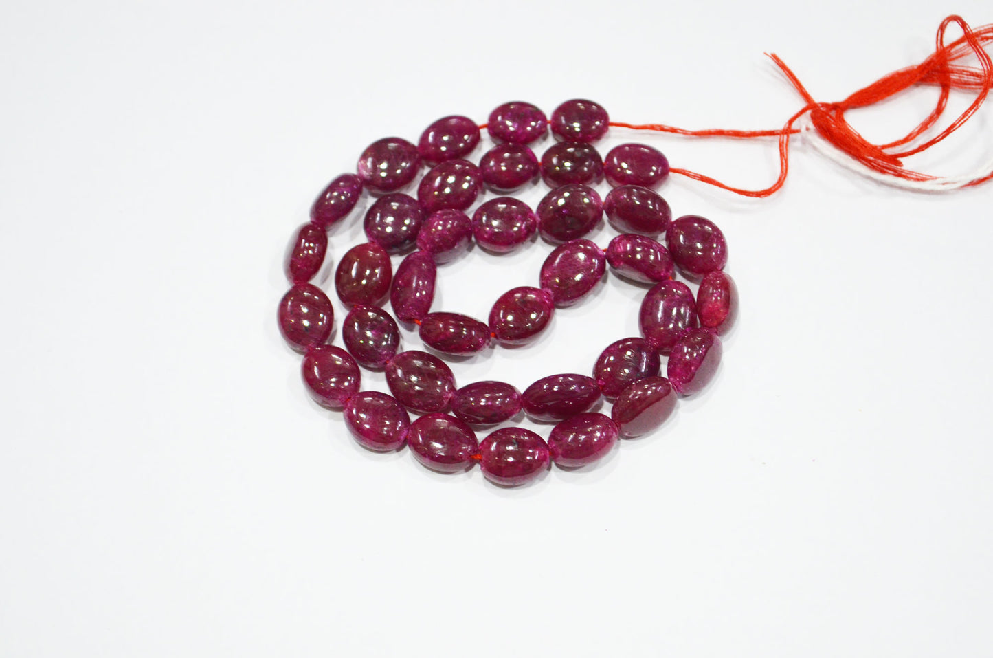 Dyed Ruby Oval Nuggets Shape Beads , 16 Inches , 8.50x10 - 9.50x13 mm , 32289