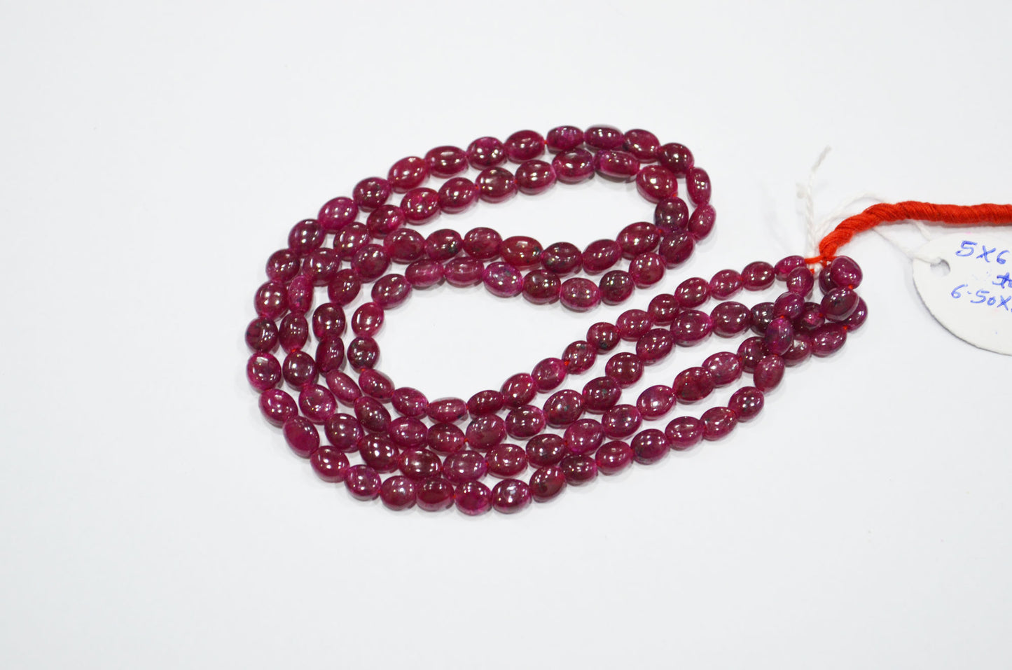 Dyed Ruby Oval Nuggets Shape Beads , Sold By Strand , 16 Inches , 5x6.50 - 6.50x8.50 mm , 32290