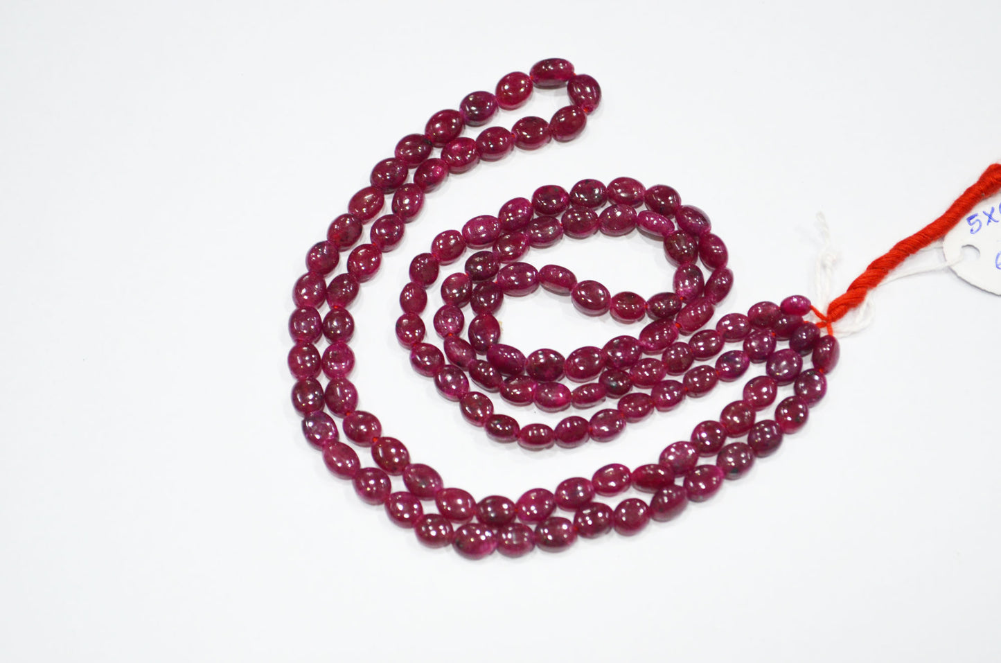 Dyed Ruby Oval Nuggets Shape Beads , Sold By Strand , 16 Inches , 5x6.50 - 6.50x8.50 mm , 32290