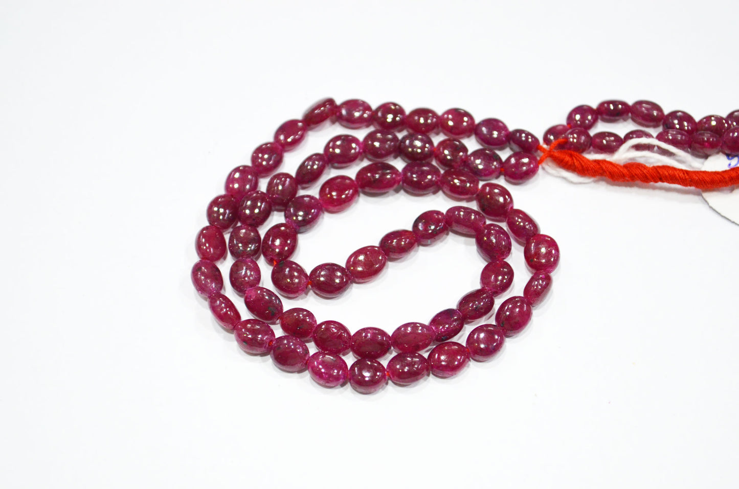 Dyed Ruby Oval Nuggets Shape Beads , Sold By Strand , 16 Inches , 5x6.50 - 6.50x8.50 mm , 32290