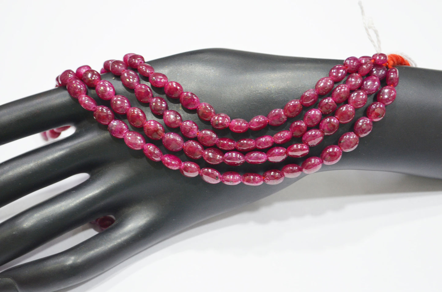 Dyed Ruby Oval Nuggets Shape Beads , Sold By Strand , 16 Inches , 5x6.50 - 6.50x8.50 mm , 32290