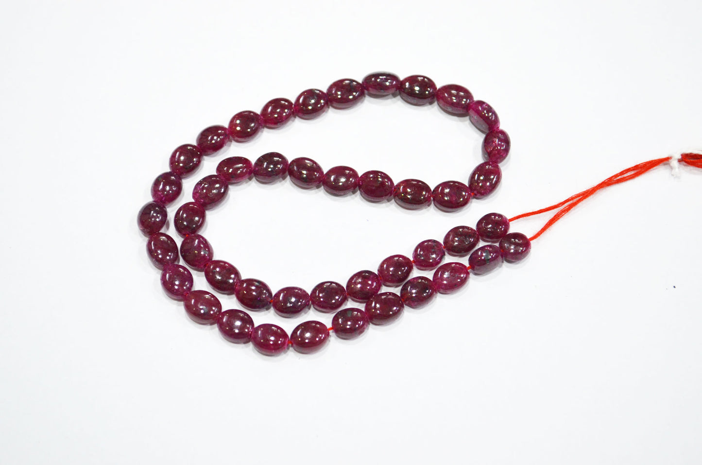 Dyed Ruby Oval Nuggets Shape Beads , 16 Inches , 7x8 - 7.50x10 mm , 32293