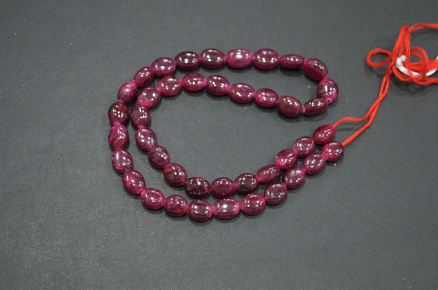 Dyed Ruby Oval Nuggets Shape Beads , 16 Inches , 7.50x9.50 - 8.50x10.50 mm , 32294