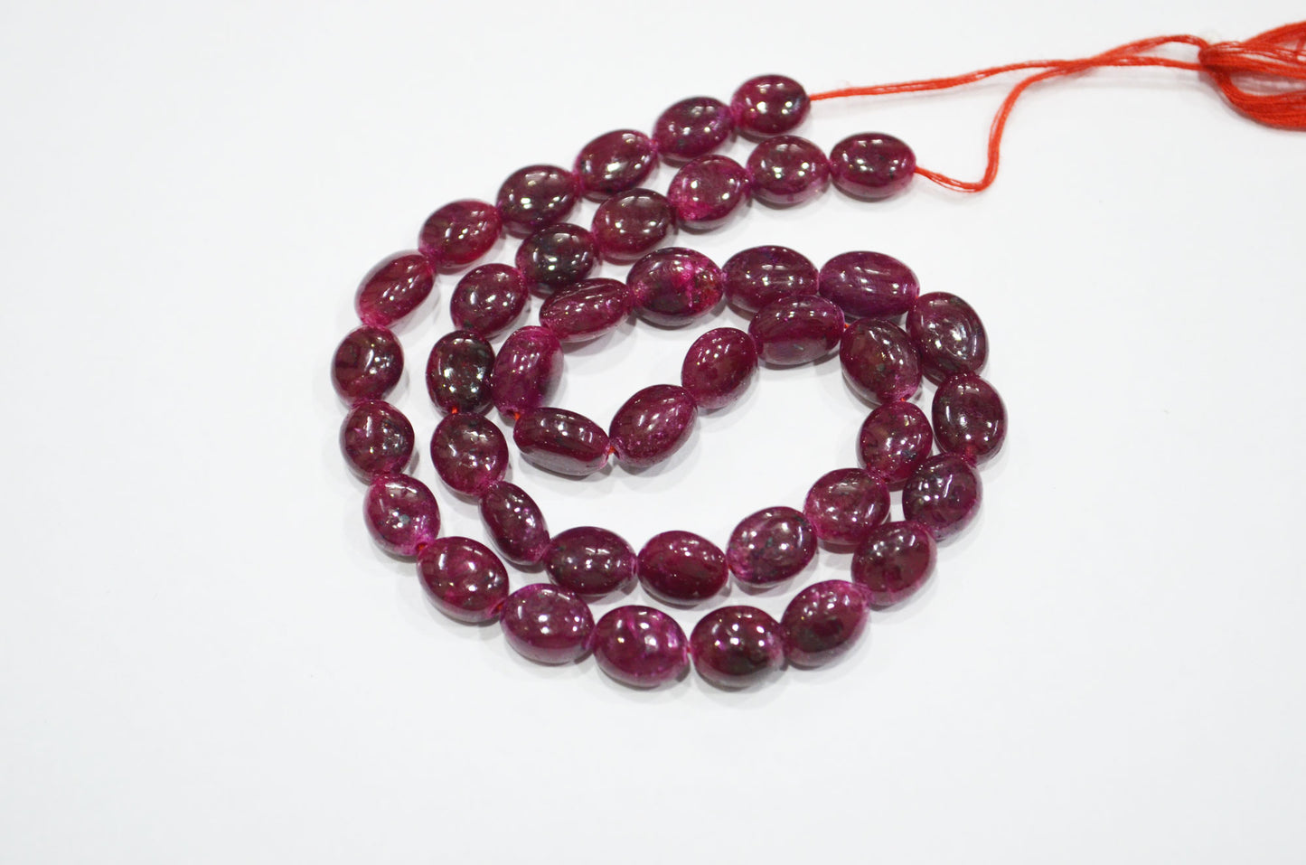 Dyed Ruby Oval Nuggets Shape Beads , 16 Inches , 7.50x9.50 - 8.50x10.50 mm , 32294