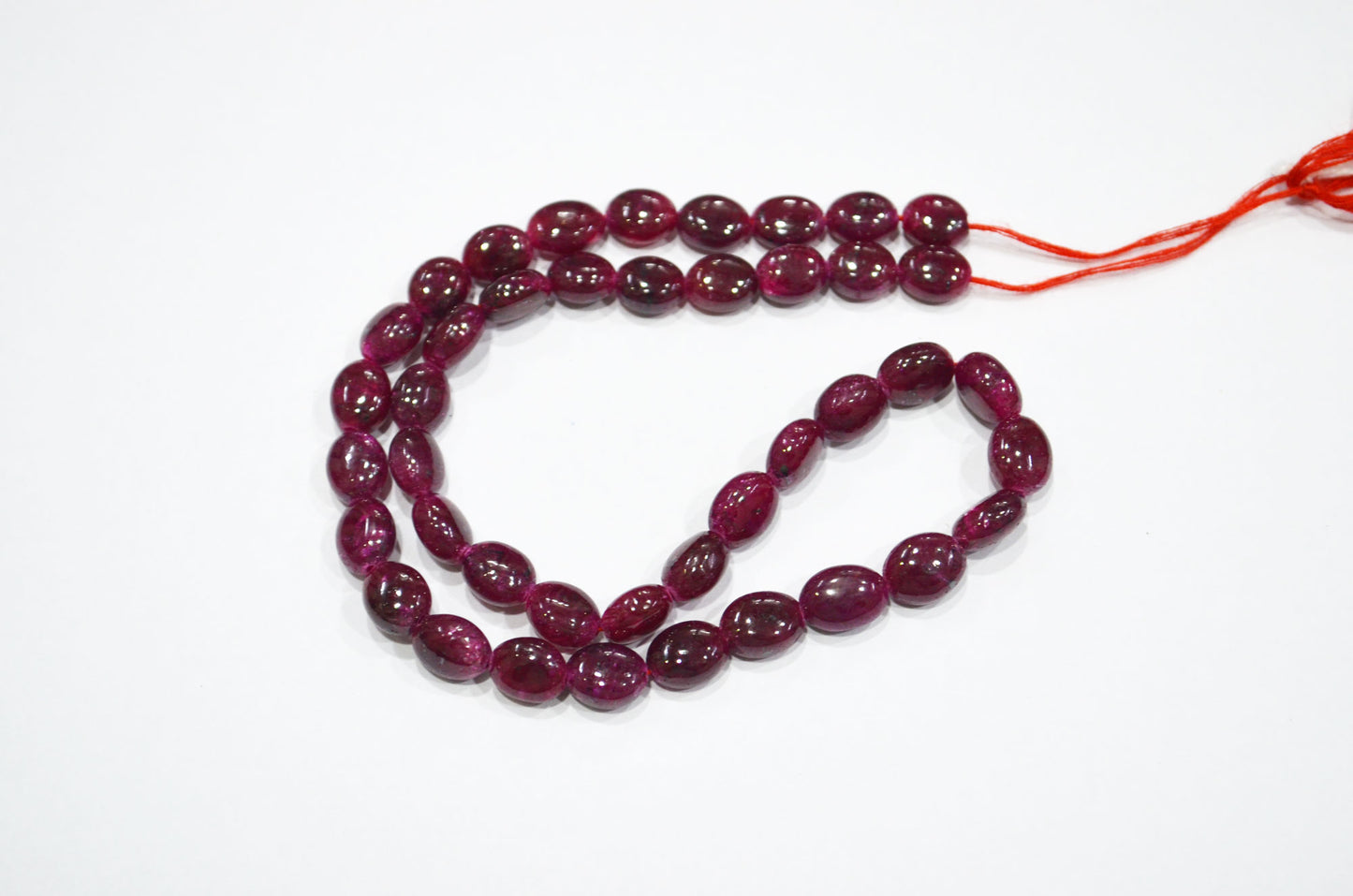 Dyed Ruby Oval Nuggets Shape Beads , 16 Inches , 7.50x9.50 - 8.50x10.50 mm , 32294