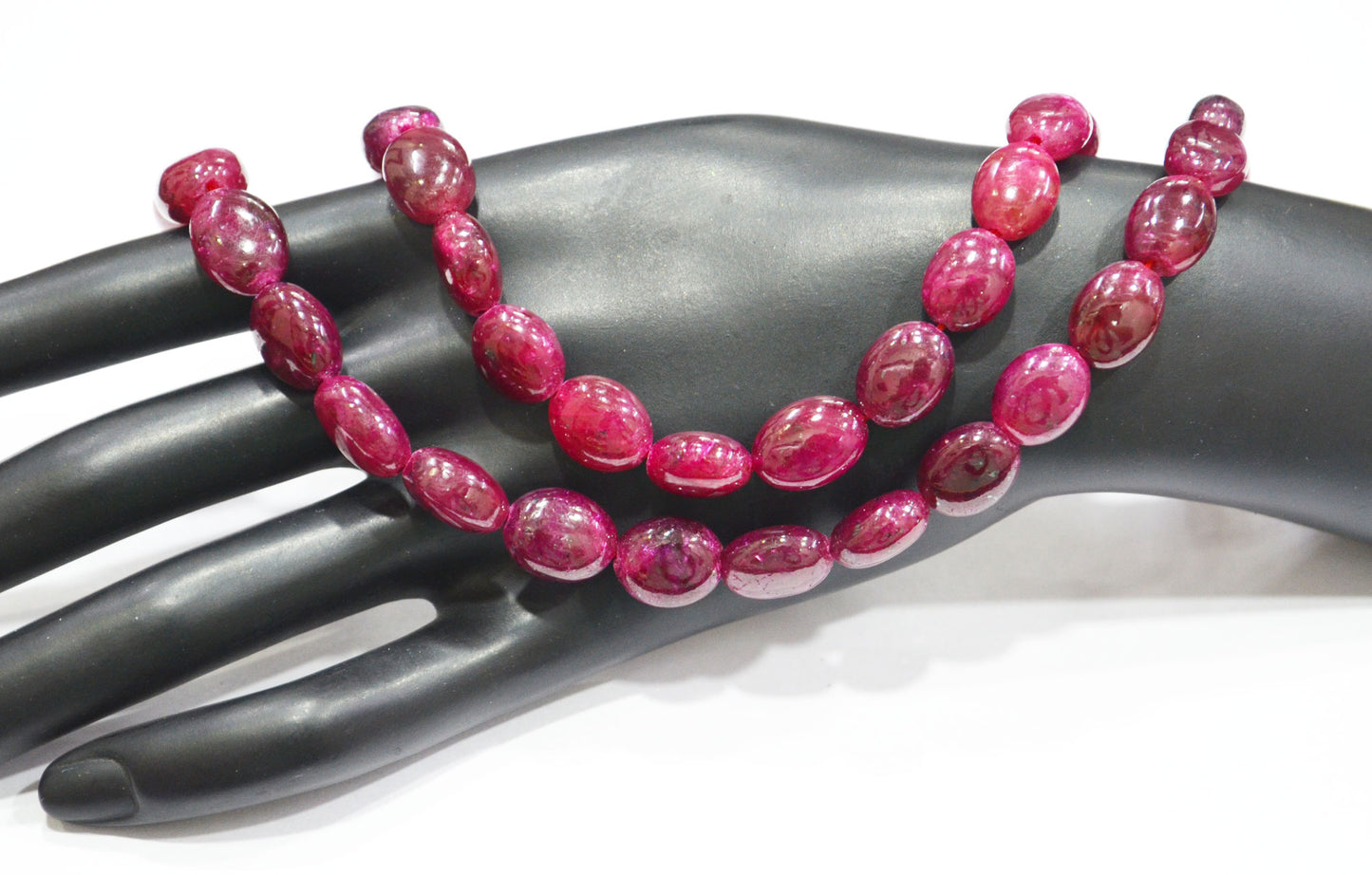 Dyed Ruby Oval Nuggets Shape Beads , 17 Inches , 9x12 - 11x14 mm , 32296