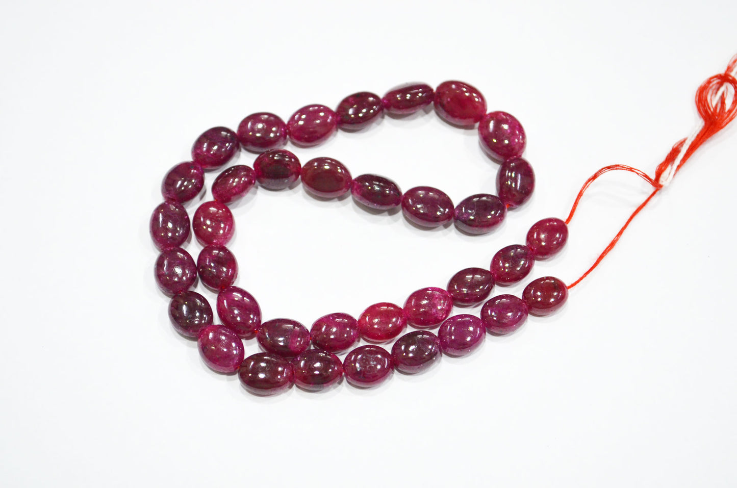Dyed Ruby Oval Nuggets Shape Beads , 17 Inches , 9x12 - 11x14 mm , 32296
