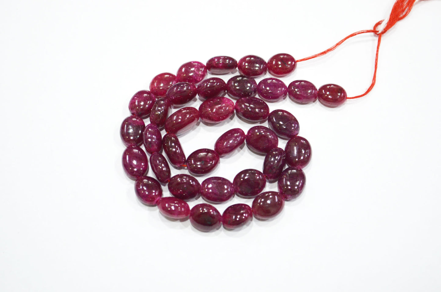 Dyed Ruby Oval Nuggets Shape Beads , 17 Inches , 9x12 - 11x14 mm , 32296