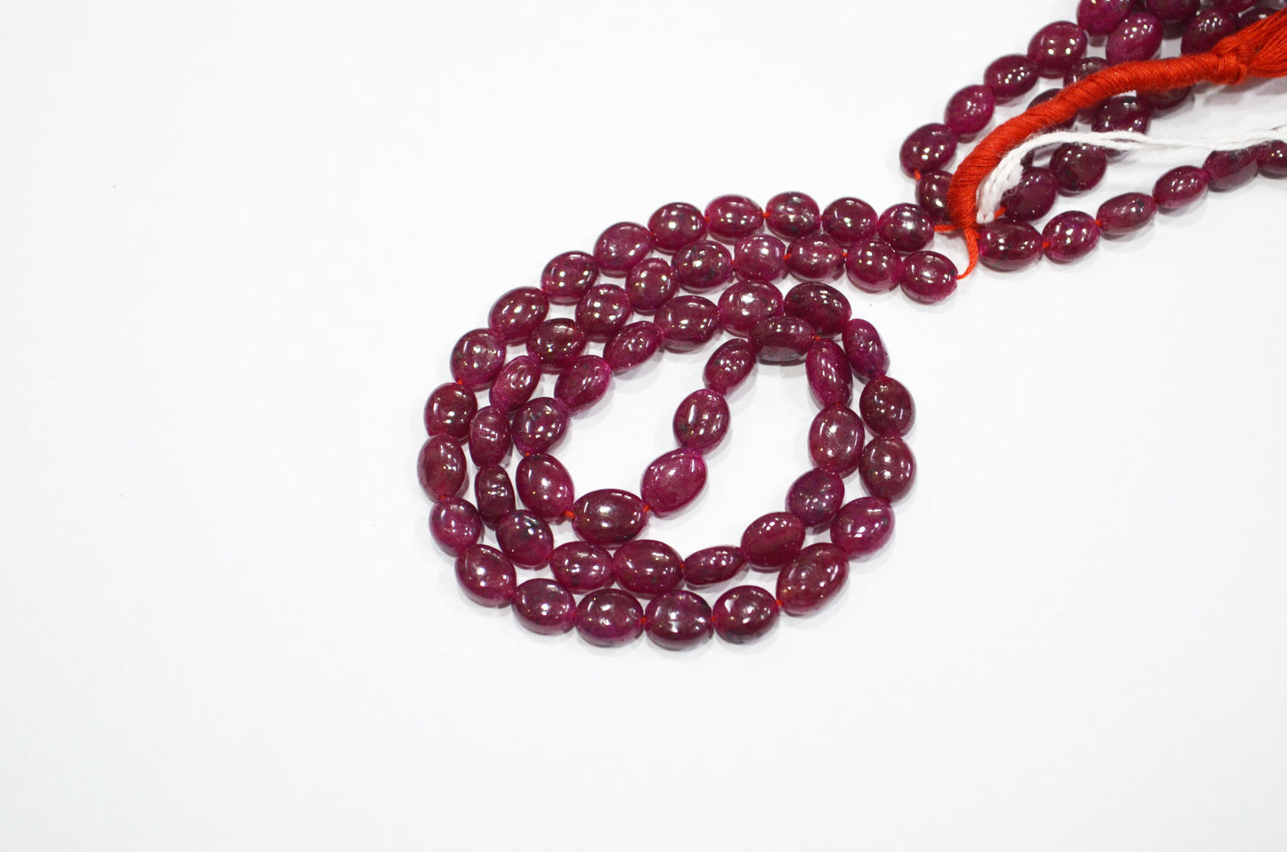Dyed Ruby Oval Nuggets Shape Beads , Sold By Strand , 16 Inches , 6x7.50 - 7x10 mm , 32297