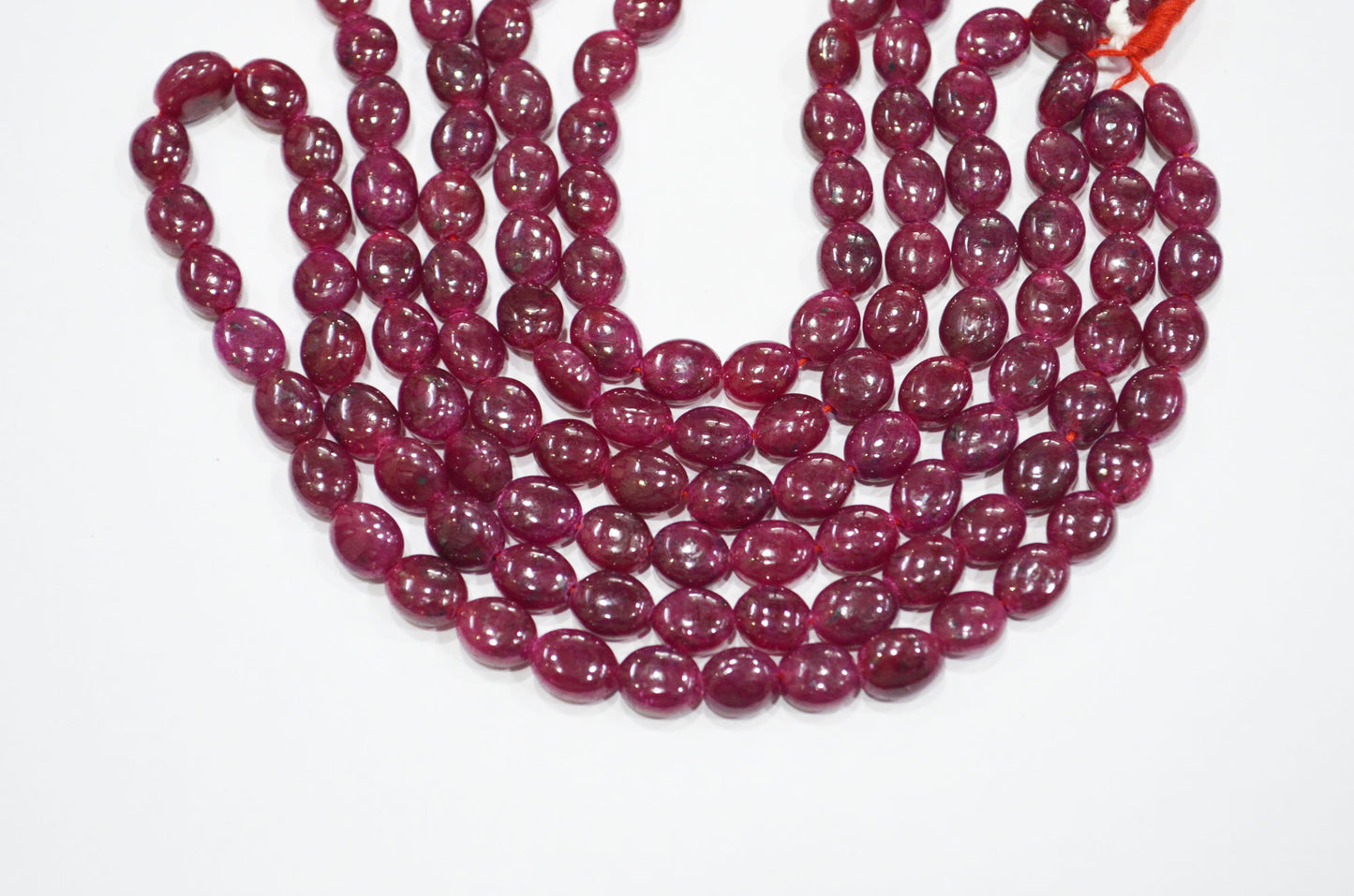 Dyed Ruby Oval Nuggets Shape Beads , Sold By Strand , 16 Inches , 7.50x8.50 - 7.50x10 mm , 32299